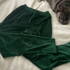 green pants
